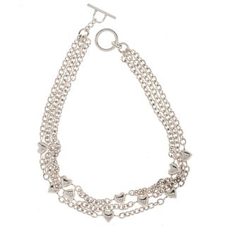 Collar en plata .925 de la firma Tiffany & Co. Peso: 129.4 g.