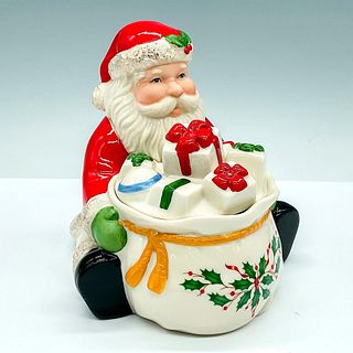 Lenox Porcelain Covered Candy Dish, Santa