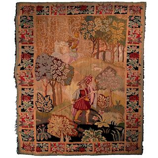 Continental Tapestry with Hunting Scene