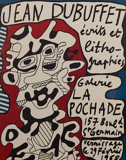 Jean Dubuffet (French, 1901-1985) 'Galerie La Pochade' Lithograph Exhibition Poster