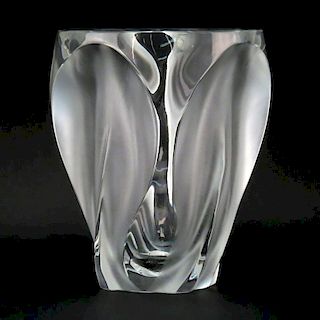 Lalique France Crystal Ingrid Vase