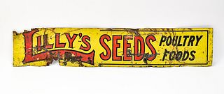 LILLY’S SEEDS POULTRY FOODS TIN SIGN