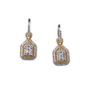 Gregg Ruth 14k Gold 1.29ctw Diamond Earrings