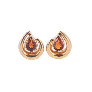 H. Stern 18k Gold Madeira Citrine Earrings