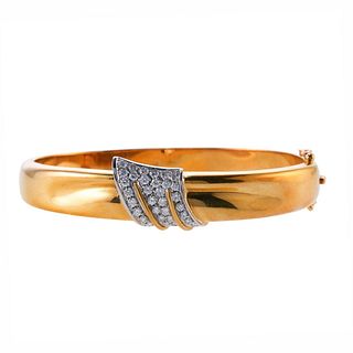 Salvini Diamond Gold Bangle Bracelet