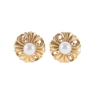 Lagos 18k Gold Pearl Earrings