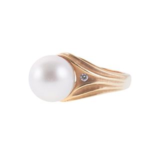 Penny Preville South Sea Pearl Diamond Gold Ring