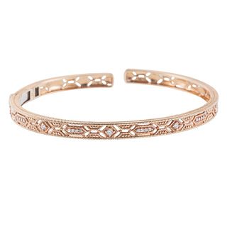 Judith Ripka 14k Gold Diamond Cuff Bracelet