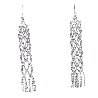 Tiffany & Co 18k Gold Mesh Drop Earrings