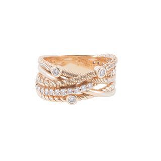 Judith Ripka 14k Gold Diamond Ring