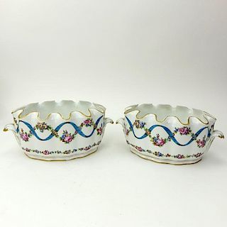 Pair of 18/19th Century French Porcelain Monteiths
