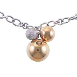 Chopard Happy Diamonds 18k Gold Ball Pendant Necklace