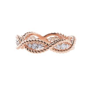 Roberto Coin Barocco 18k Rose Gold Diamond Band Ring
