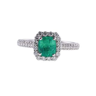 Kallati Columbian Emerald Diamond 14k Gold Ring