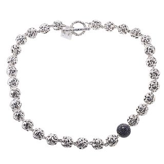 Krypell Black Sapphire Sterling Silver Necklace