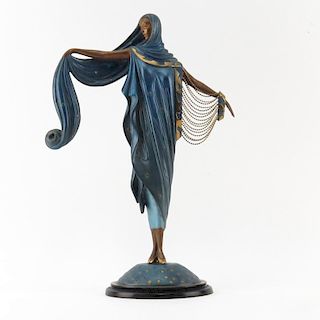 Romain "Erte" de Tirtoff, Russia/France (1892-1990) "Moonlight" Limited Edition Art Deco Bronze Sculpture