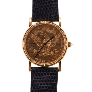 Corum 1892 $10 Gold Coin Quartz Watch 