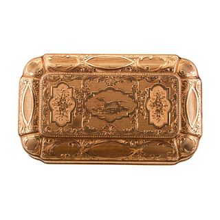 Antique Repousse French 18k Gold Box 