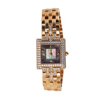 Patek Philippe Gondolo 18k Gold Diamond MOP Ladies Quartz Watch 4874