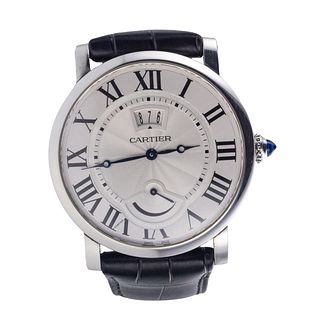 Cartier Rotonde Stainless Steel Power Reserve Manual Watch 3749/W1556369