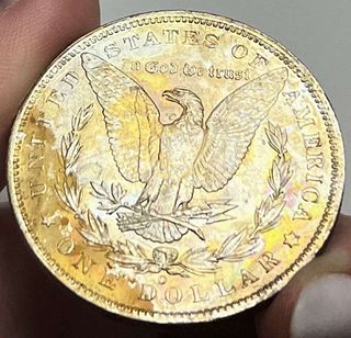 Rust & Rainbow 1885-O Morgan Silver Dollar Mint Condition