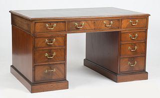 George IV Mahogany Pedestal Partners' Desk