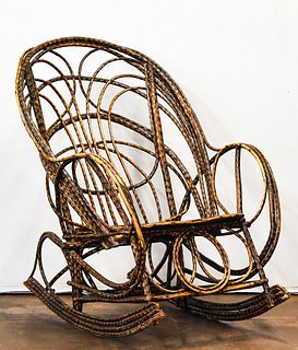 BENT WILLOW TWIG ROCKING CHAIR