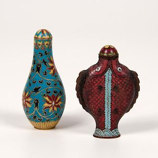 Cloisonne Snuff Bottles, Lot of Two