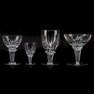 Forty Nine (49) Cut Crystal Wine Glasses In 4 Sizes
