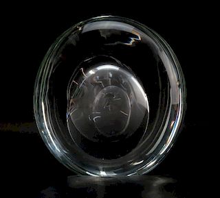 Modern Clear Art Glass Sculpture