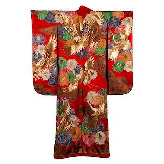 Silk Embroidered Uchikake Wedding Kimono