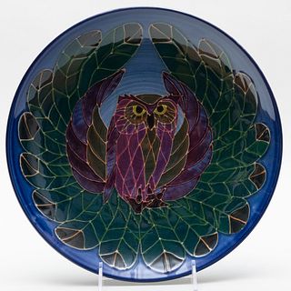 Dennis China Works Pottery Owl Charger 