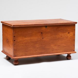 American Stained Pine Blanket Chest
