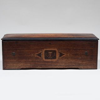 Continental Faux Grained and Inlaid Music Box