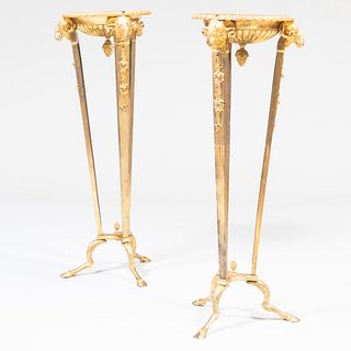 Pair of Neoclassical Style Gilt-Bronze Torcheres 