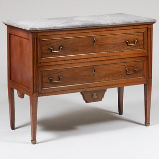 Directoire Brass-Mounted Walnut Commode