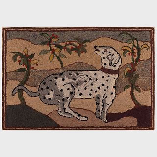 Hooked Rug with a Dalmation