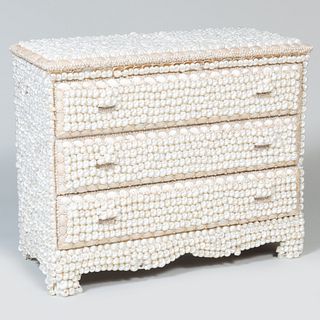 Shell Encrusted Chest of Drawers, Attributed to Artist Luisa Caldwell