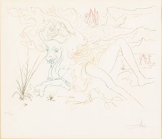 Salvador Dali, Europa and the Bull, Lithograph, 1972