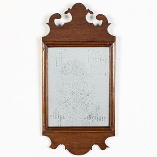 Chippendale Mahogany Small Mirror, 19th Century
