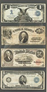 4 Framed United States Bank Notes