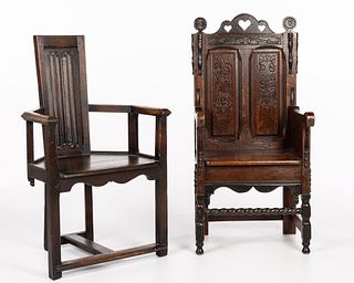 Two English Armchairs
