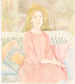 Myrtle Jones (1913-2005), Portrait of a Woman, W/C