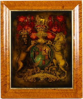 Framed Eglomise Coat of Arms