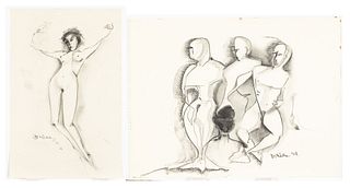 Laura DiNello, 2 Charcoal Works of Nudes