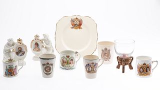 10 British Royalty Commemorative Cups and Plates
