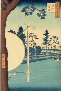 Ando Hiroshige, The Horse Track at Takada