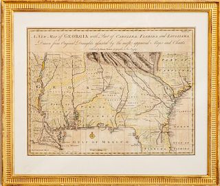 EMANUEL BOWEN: A NEW MAP OF GEORGIA WITH PARTS OF CAROLINA, FLORIDA AND LOUISIANA