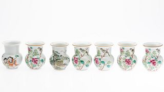 7 Small Chinese Porcelain Vases