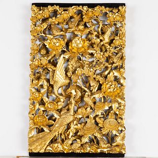 Chinese Gilt-Wood Carved Panel